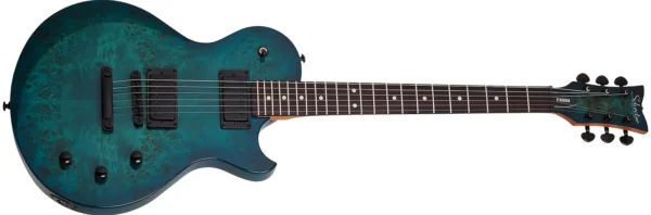 Schecter Solo-II Standard Electric Guitar - Ocean Blue Burst Burl 3959