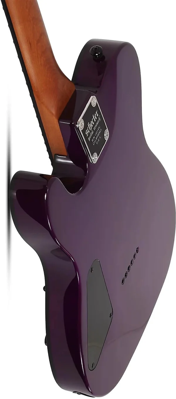 Schecter 3956 PT Standard Electric Guitar - Purple Burst Burl - Image 2