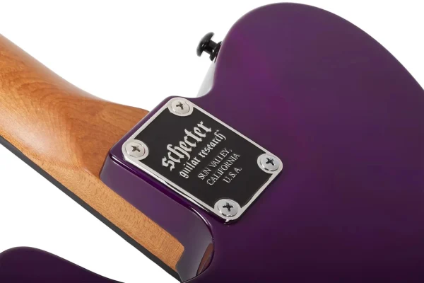 Schecter 3956 PT Standard Electric Guitar - Purple Burst Burl - Image 6