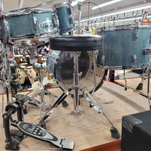 Pearl RS584C/C703 Roadshow 10 / 14 / 18 / 13x5" 4pc Drum Set with Hardware, Cymbals 2014 - 2020 - Aqua Blue Glitter NO SHIPPING LOCAL PICKUP ONLY!! - Image 6