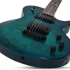 Schecter Solo-II Standard Electric Guitar - Ocean Blue Burst Burl 3959 - Image 6
