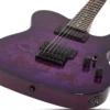 Schecter 3956 PT Standard Electric Guitar - Purple Burst Burl - Image 10
