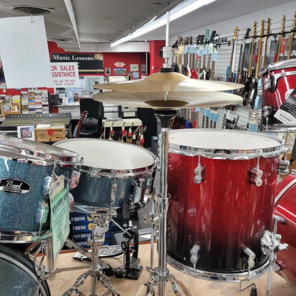 Pearl RS584C/C703 Roadshow 10 / 14 / 18 / 13x5" 4pc Drum Set with Hardware, Cymbals 2014 - 2020 - Aqua Blue Glitter NO SHIPPING LOCAL PICKUP ONLY!! - Image 10