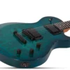 Schecter Solo-II Standard Electric Guitar - Ocean Blue Burst Burl 3959 - Image 11