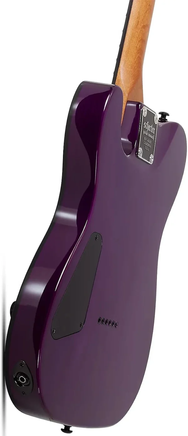 Schecter 3956 PT Standard Electric Guitar - Purple Burst Burl - Image 13