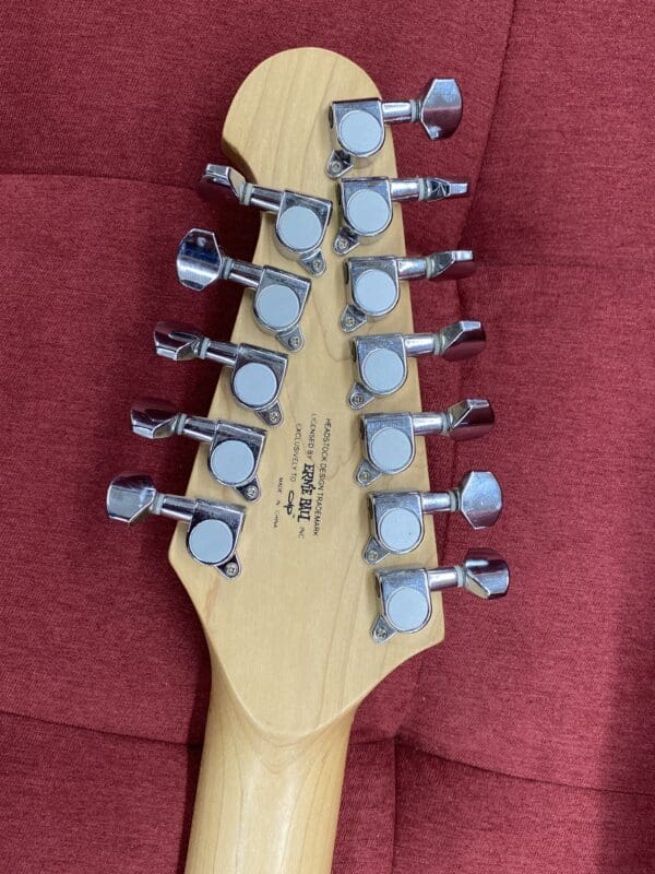 OLP by Ernie Ball Music Man MM612 Double Neck 6/12 String Electric Guitar - Sunburst - Image 11