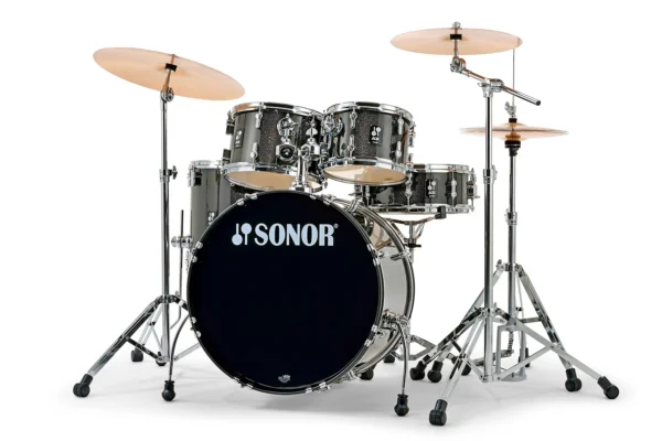 Sonor AQX Stage 5pc Drum Set - Black Midnight Sparkle w/ Stands Local Pickup Only!!! - Image 2