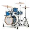 Sonor AQX Micro 4pc Drum Set w/ Stands - Blue Ocean Sparkle - Image 7