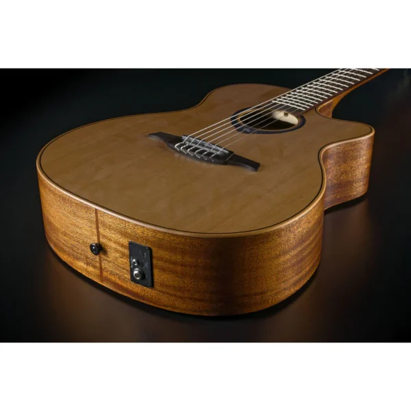 Lag HyVibe H2 HV10NACE Nylon Auditorium Cutaway Acoustic-Electric Looping Guitar - Natural Satin w/ Bag - Image 9