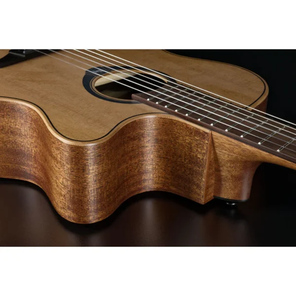 Lag HyVibe H2 HV10NACE Nylon Auditorium Cutaway Acoustic-Electric Looping Guitar - Natural Satin w/ Bag - Image 4