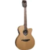 Lag HyVibe H2 HV10NACE Nylon Auditorium Cutaway Acoustic-Electric Looping Guitar - Natural Satin w/ Bag - Image 3