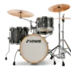 Sonor AQX Jazz 4pc Drum Set w/ Stands - Black Sparkle - Image 5