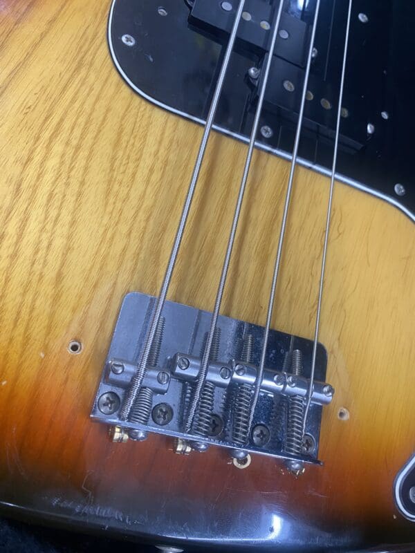 1979 Fender Precision Bass with Rosewood Fingerboard - Three Tone Sunburst - Image 14