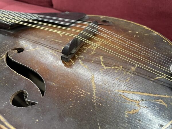 Vintage Strad-o-lin A Style Mandolin 1940s - Dark Tobacco Sunburst - Image 11