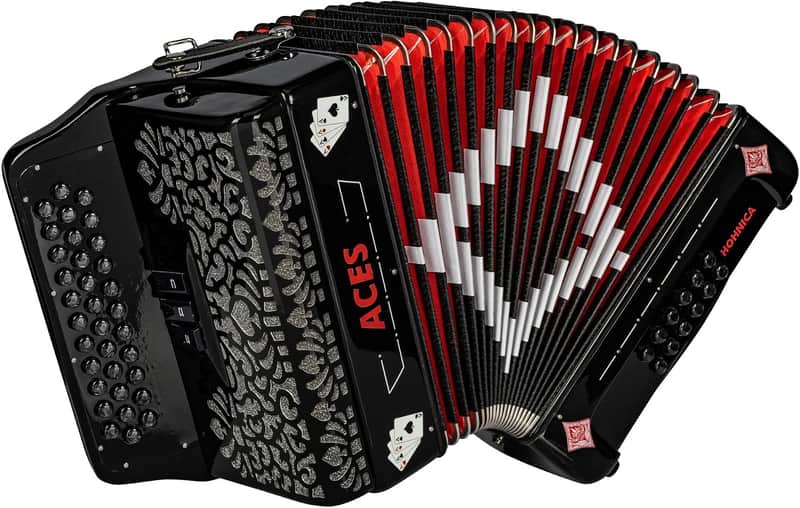 Hohner ACES II 34-Button Accordion with 3 Registers Black FBbEb
