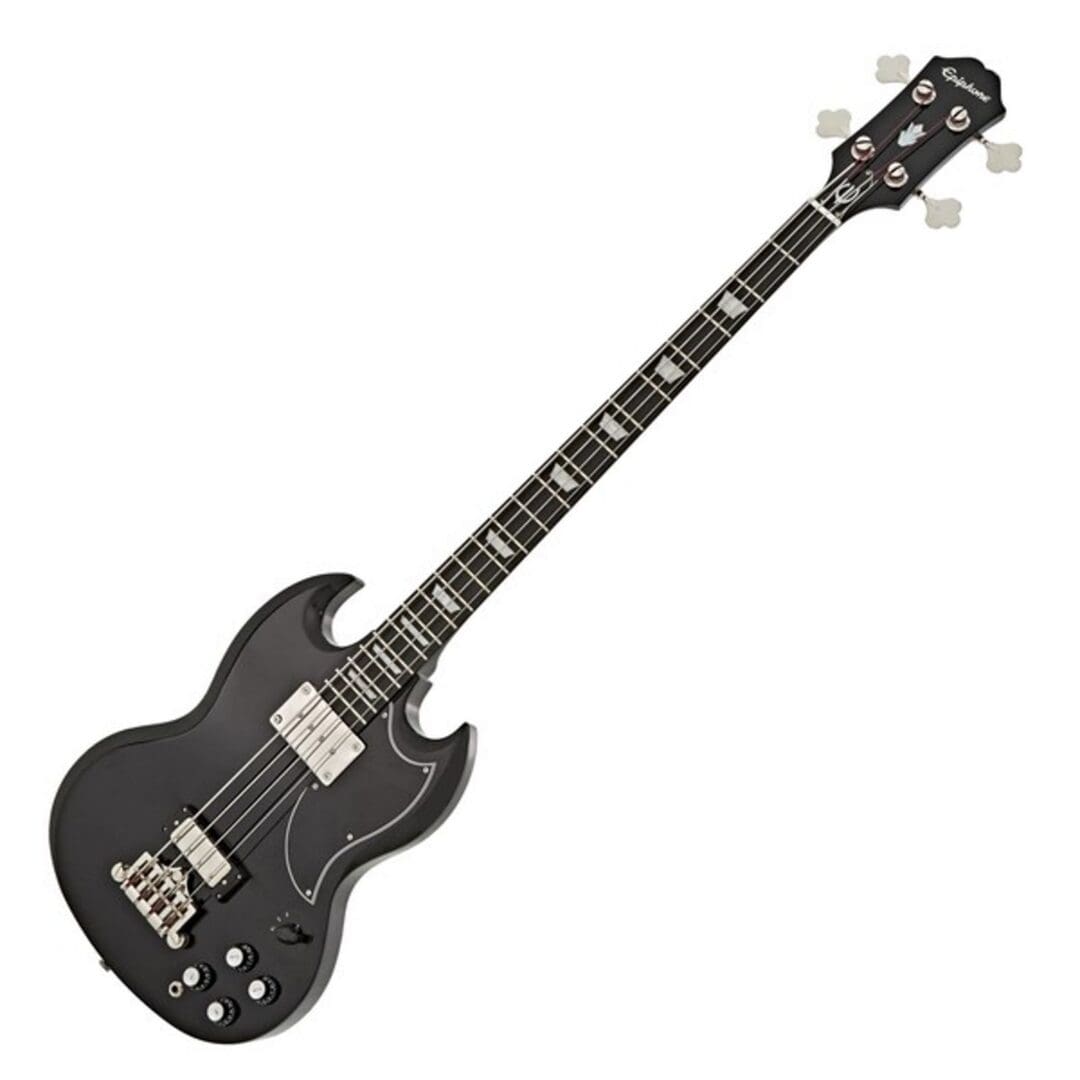 Epiphone SGスタイル EB-0 ベース ブラック レリック有　新品弦 Epiphone SG Bass Guitar - Ebony - Victor Litz